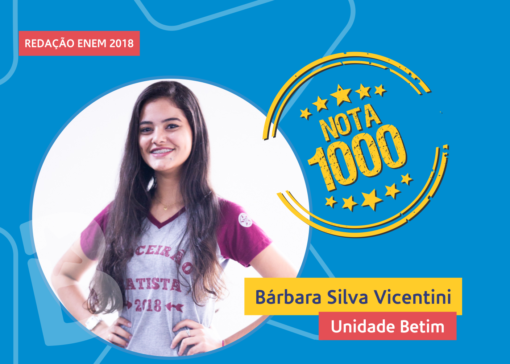 Estudante do Colégio Batista de Betim conquista nota 1000 na redação do Enem