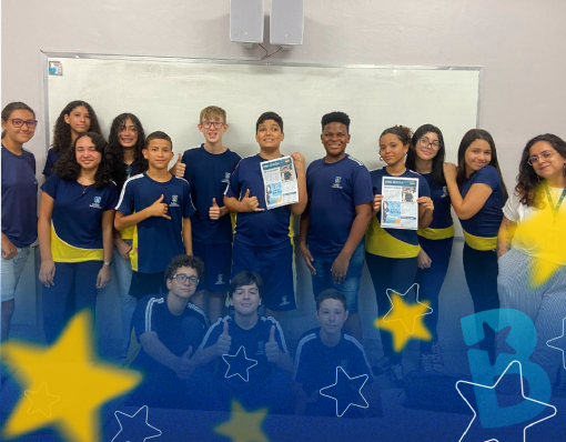 Estudantes do 8º ano do Colégio Batista Brasil Volta Redonda criam seu próprio jornal impresso